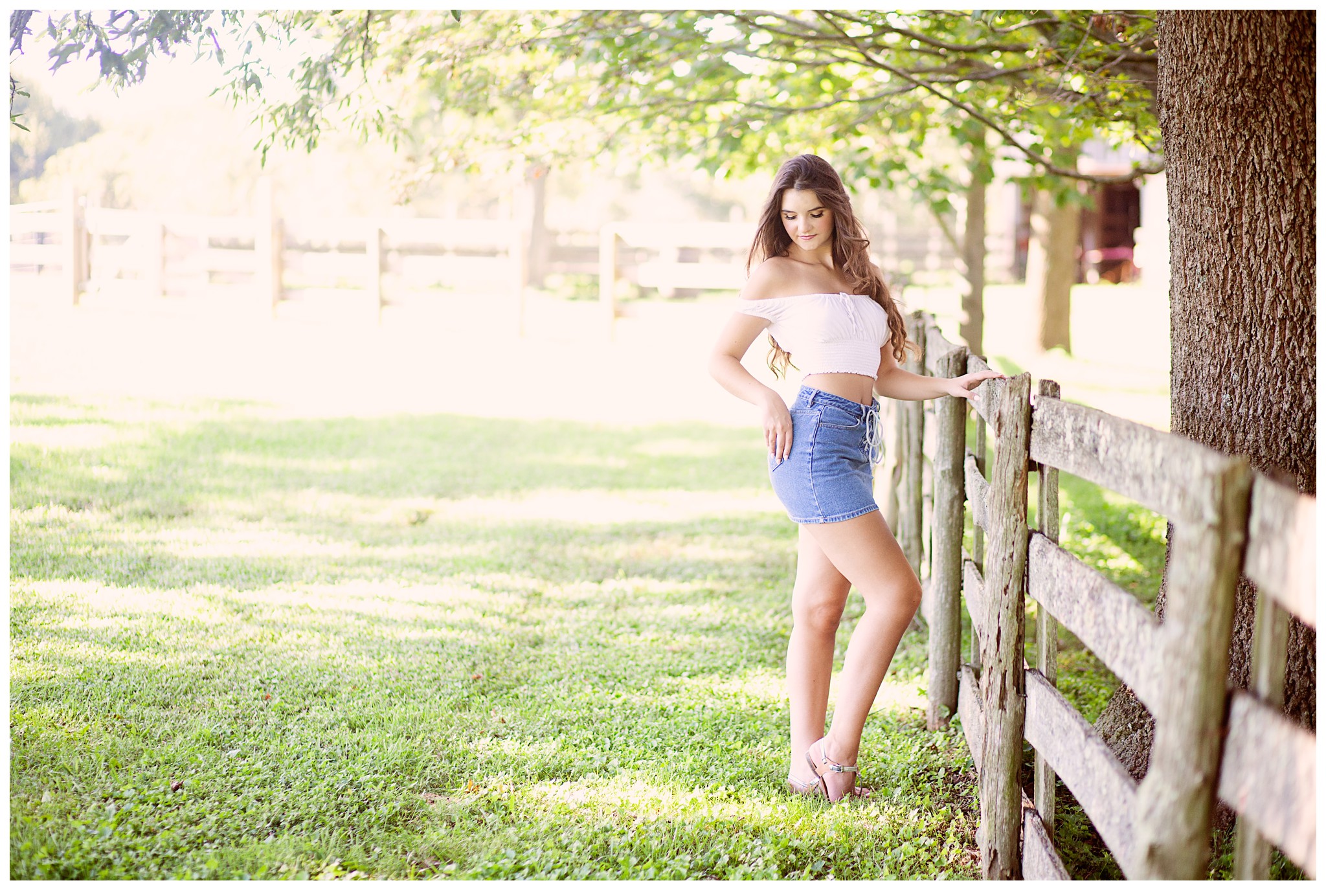 Louisvill Senior Session taken at Blackacre Farm in beautiful country setting.