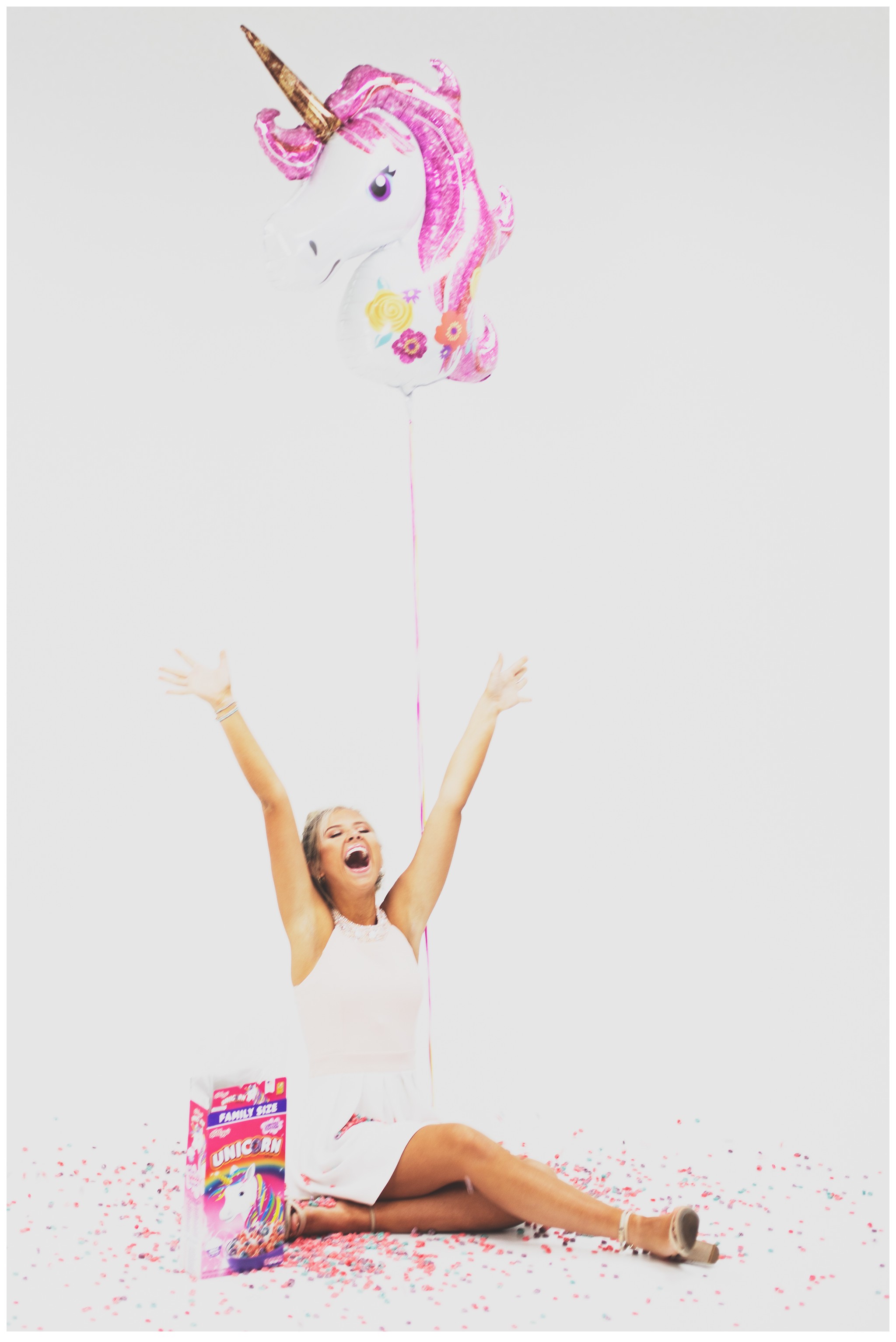 Studio 821 Senior Model with Unicorn Balloon